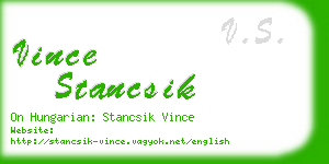 vince stancsik business card